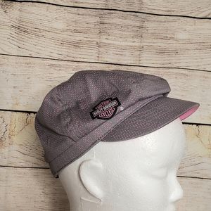 Harley Davidson gray and pink hat